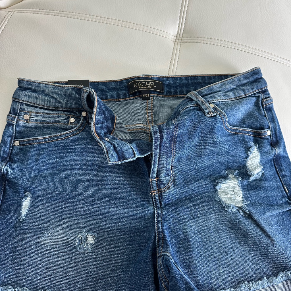 Rachel Distressed Denim Boyfriend Jeans